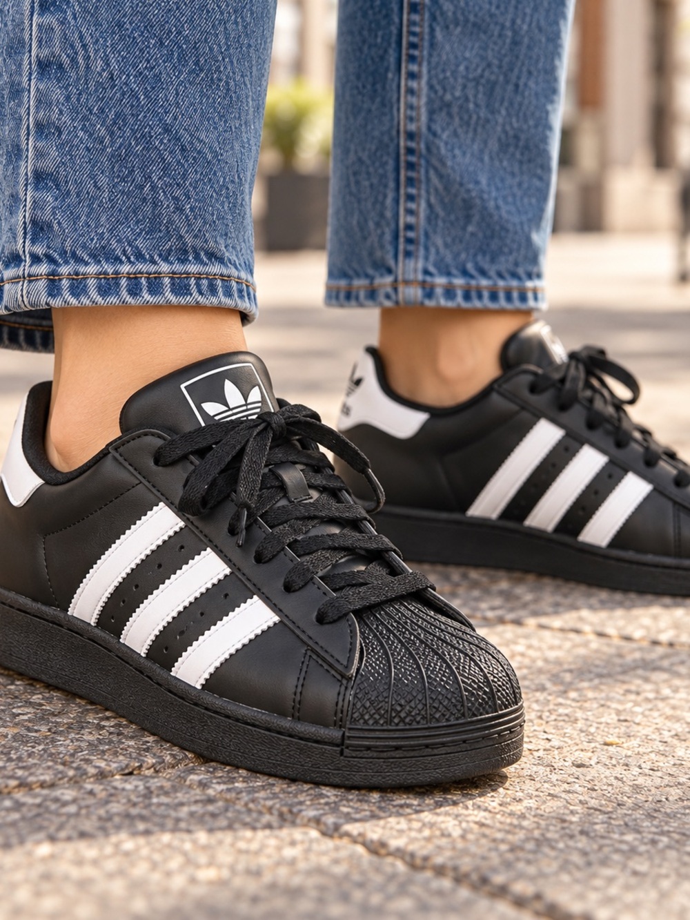 Adidas Superstar II Black & White Sneakers – Men’s 8 / Women’s 9 – NWT